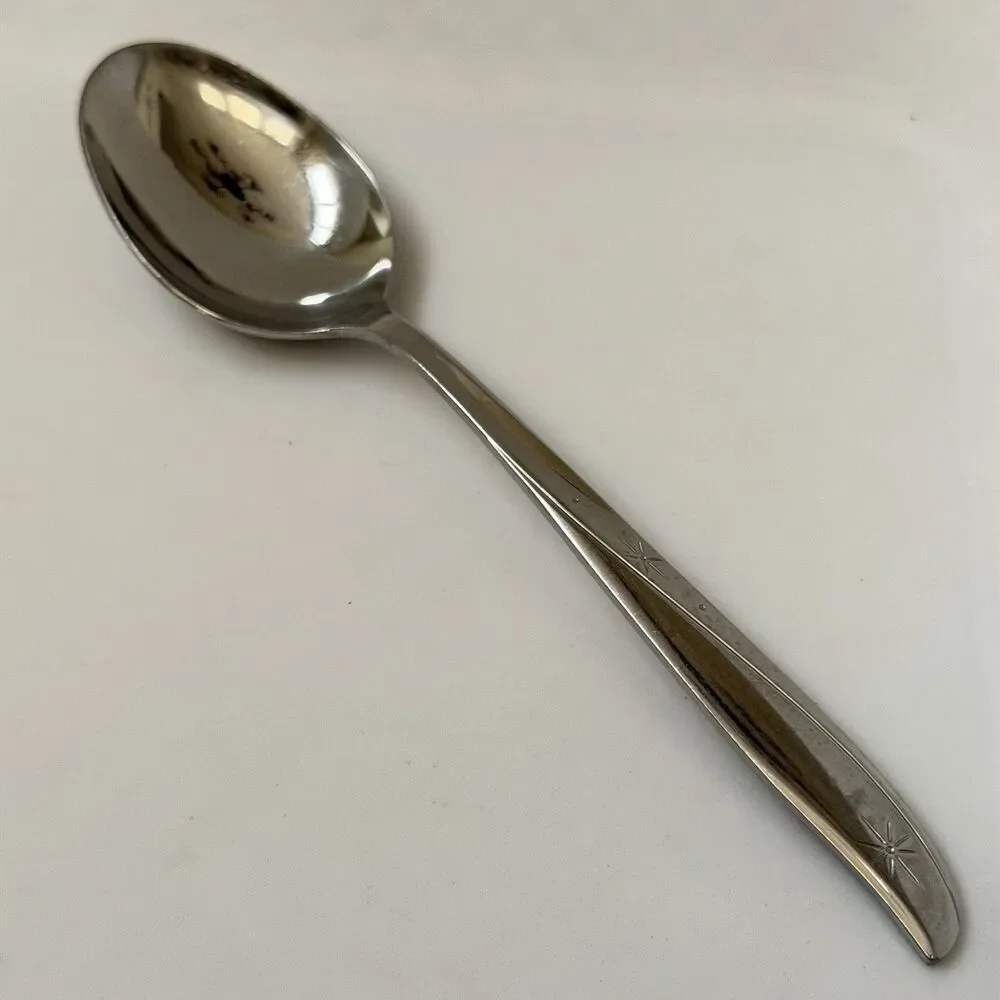 2pc Oneida Twin Star Dinner Fork / Soup Spoon Stainless Community Betty Crocker